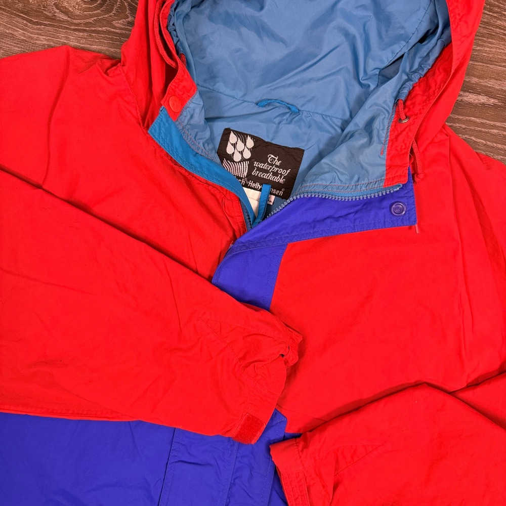VTG‎ Helly Hansen Helly-Tech Anorak Sailing Jacket Men XL Colorblock Gorpcore